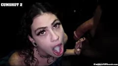 Odtwórz Gloryhole wytrysk - Lydia Black połknie ładunek Big Cuth