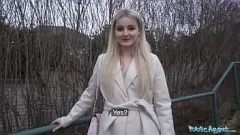 Play Public Agent's California Blonde with Big Ass in Stockings Gets Roughly Fucked Outdoors