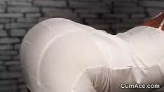 تشغيل تحصل Slatternty centrefold على ضربة نائب الرئيس على جبهة لها تغذي كل jism