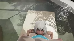 Jouer Futanari Anastasia et Caenis dans une rencontre lesbienne en bikini hentai